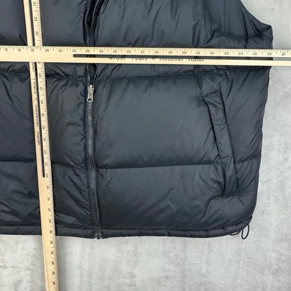 The North Face Vest Men's 2XL Black 700 Down 1996 Nuptse Retro Puffer Full Zip